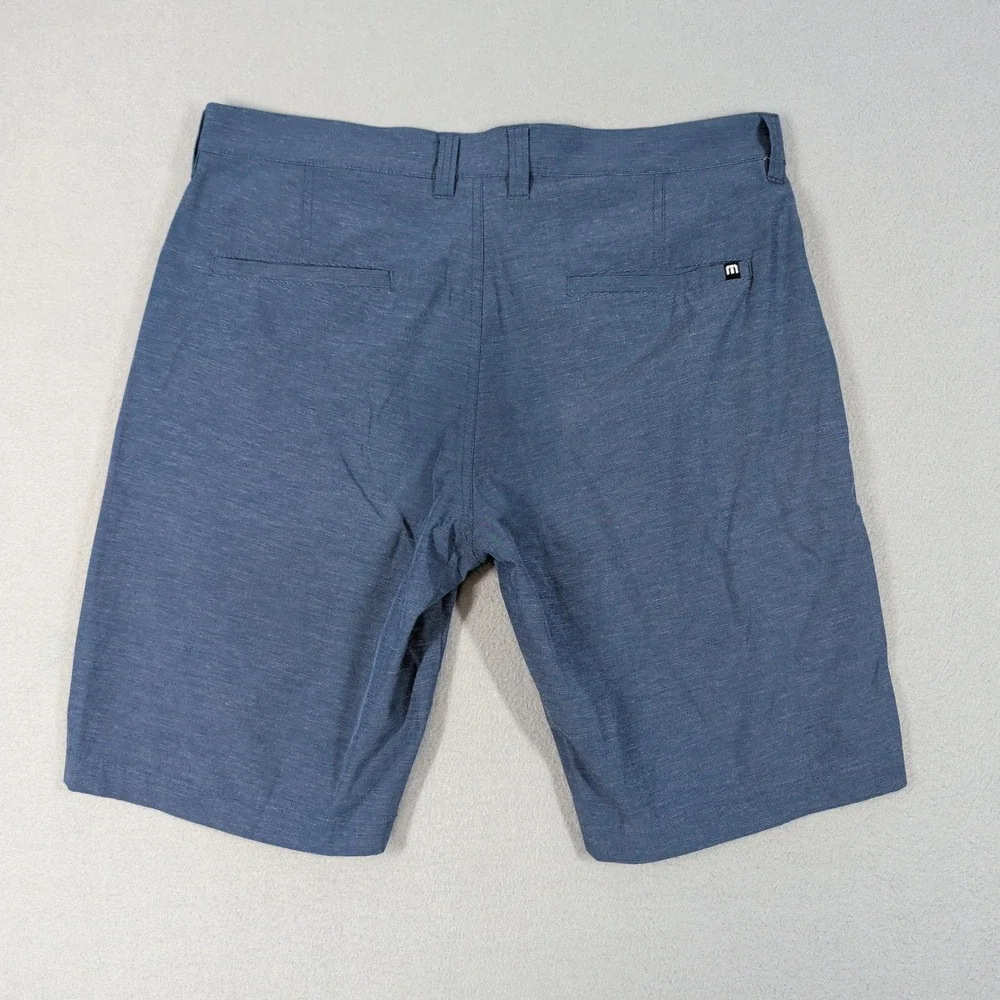 Travis Mathew Shorts Mens 34 Blue Beck Performance Golf Casual Summer Activewear